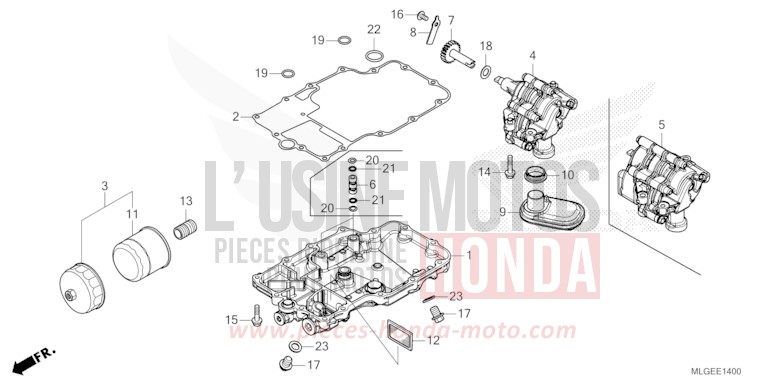 OELWANNE/OELPUMPE von Africa Twin DCT MAT IRIDIUM GRAY METALLIC (NHC64) von 2023